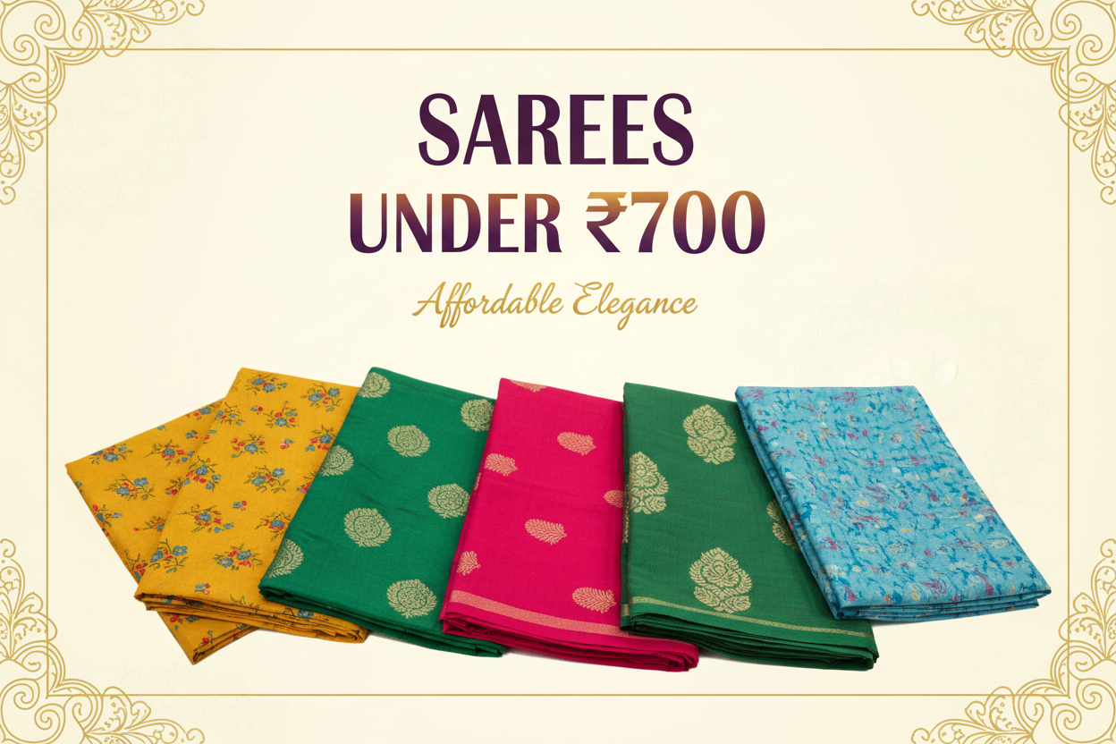 Modern Grace, Budget-Friendly: Sarees Under Rs. 700