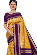 Elevate Your Ethnic Style with Our Mustard Yellow Silk Saree - Saree Fusion