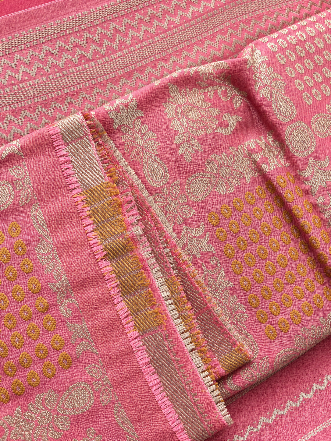 Fancy Georgette Saree with Woven Zari Border