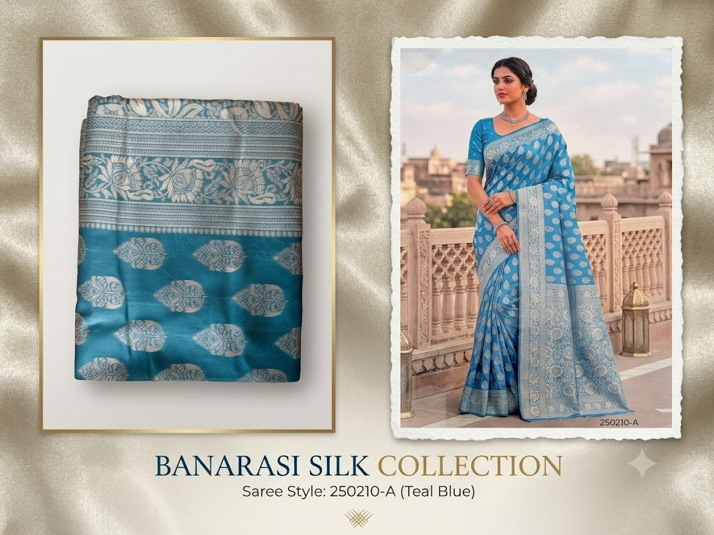 Premium Banarasi Silk Saree with Intricate Zari Weaving
