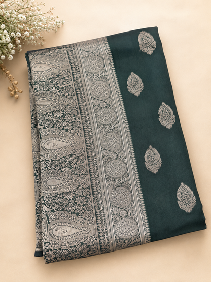 Premium Banarasi Silk Saree with Intricate Zari Weaving
