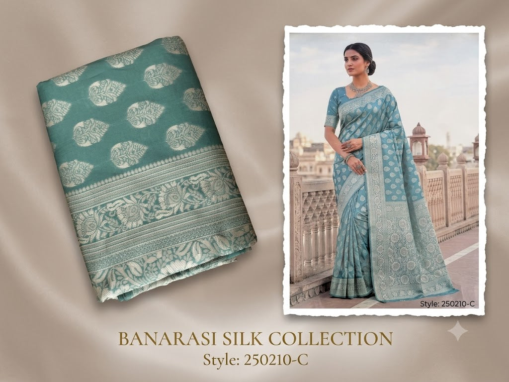 Premium Banarasi Silk Saree with Intricate Zari Weaving