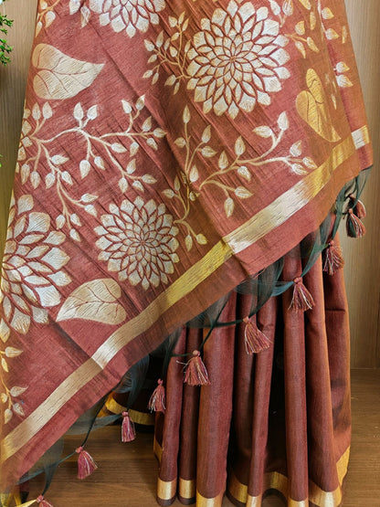 Premium Soft Khadi raw silk saree