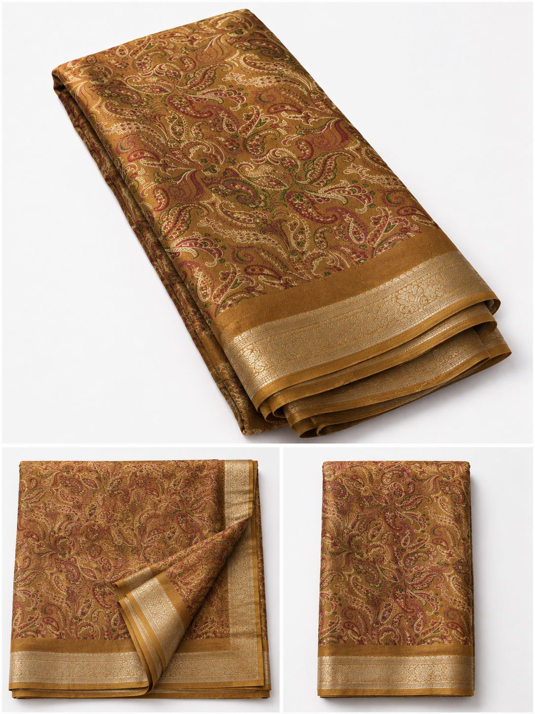 Premium Mashmellow Saree with Intricate Printed Design & Zari Border