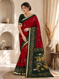 Elegant Pink Floral Designer Saree - Perfect for Festive Celebrations - Saree Fusion