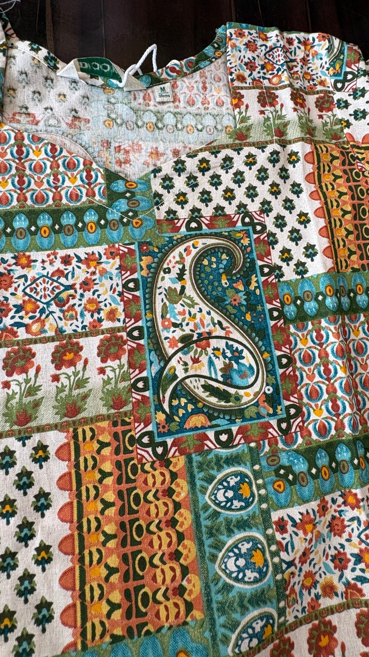 Kalamkari Print Cotton Co-Ord Set | V-Neck Kurta & Pants