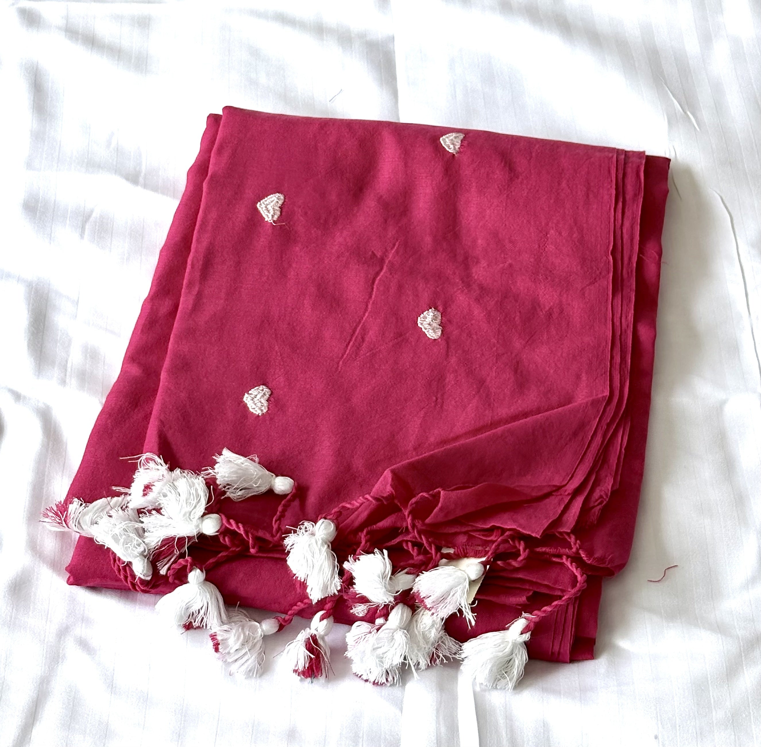 Embroidered Cotton Blend Saree
