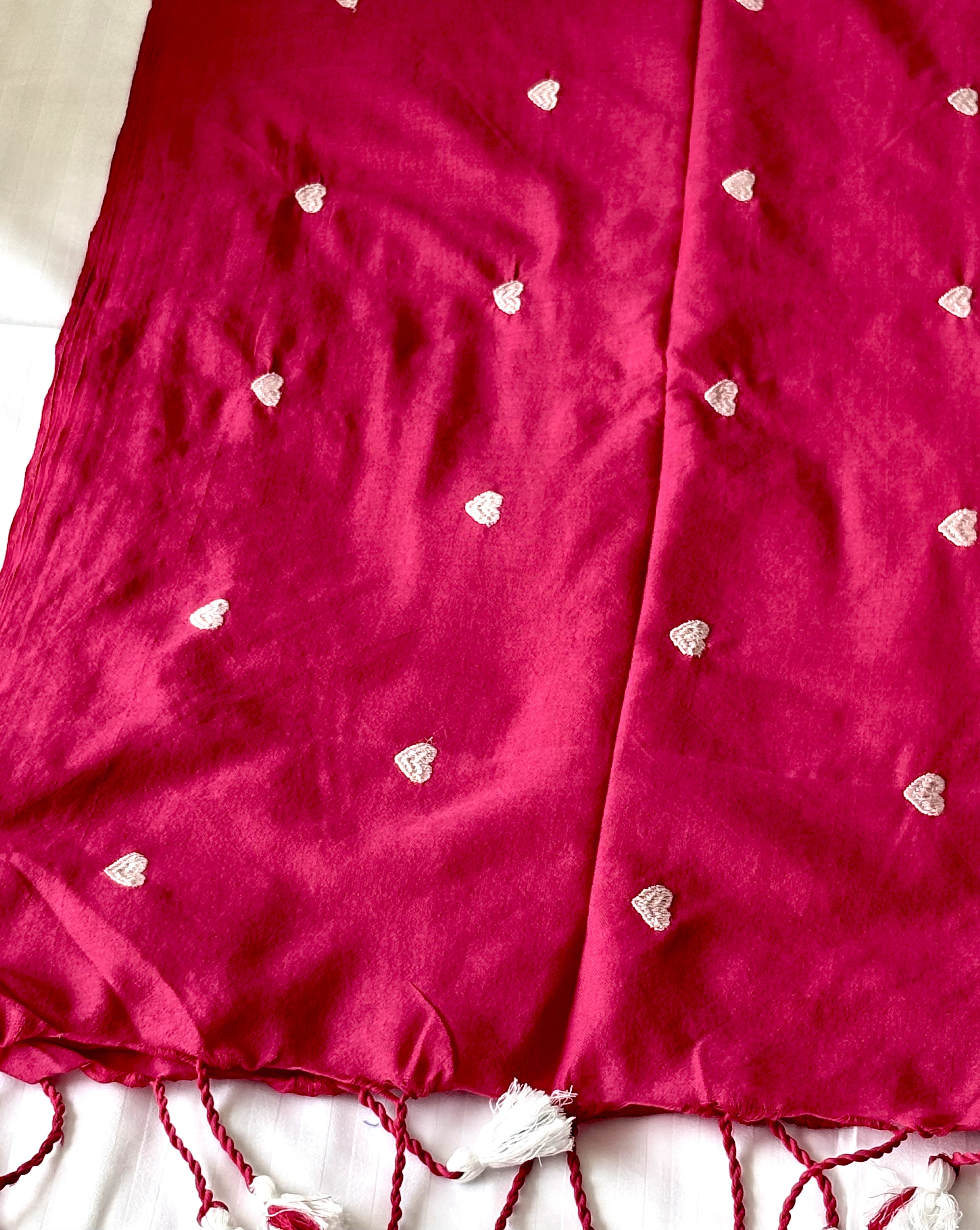 Embroidered Cotton Blend Saree