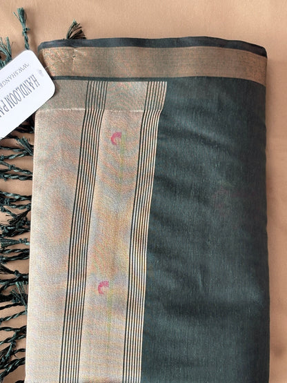 Premium Pathani Silk Saree with Unstitched Blouse Piece