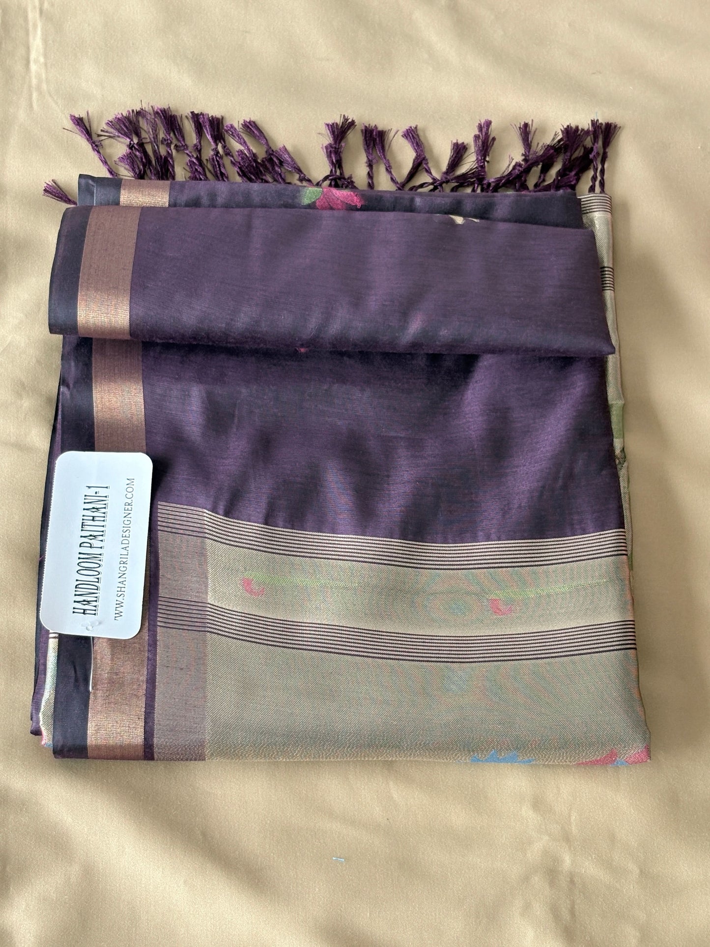 Premium Pathani Silk Saree with Unstitched Blouse Piece