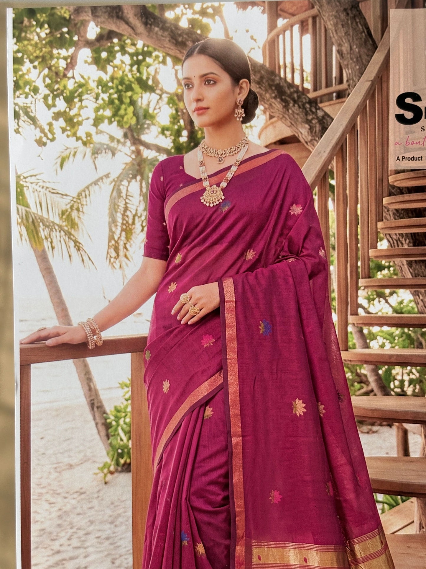 Premium Pathani Silk Saree with Unstitched Blouse Piece