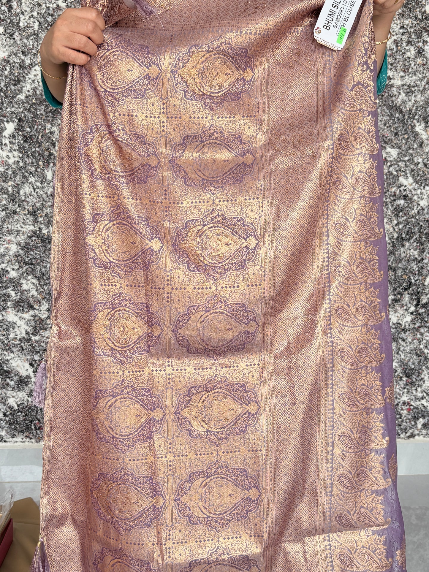 Premium Banarasi Silk Saree with Rich Paisley Zari Weaving