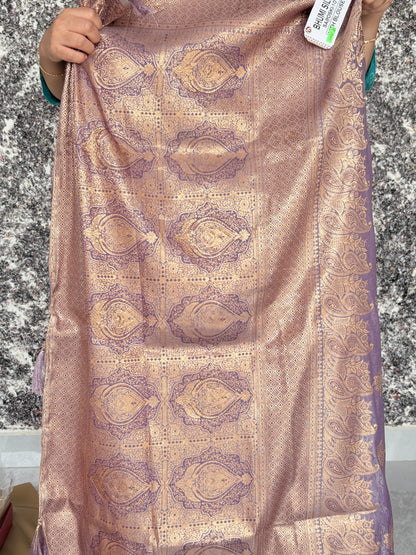 Premium Banarasi Silk Saree with Rich Paisley Zari Weaving