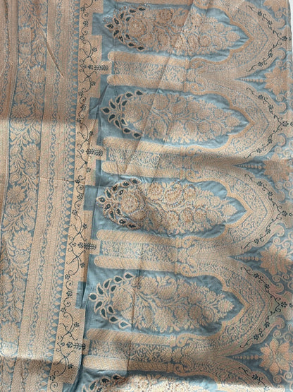 Premium Banarasi Silk Saree with Rich Paisley Zari Weaving