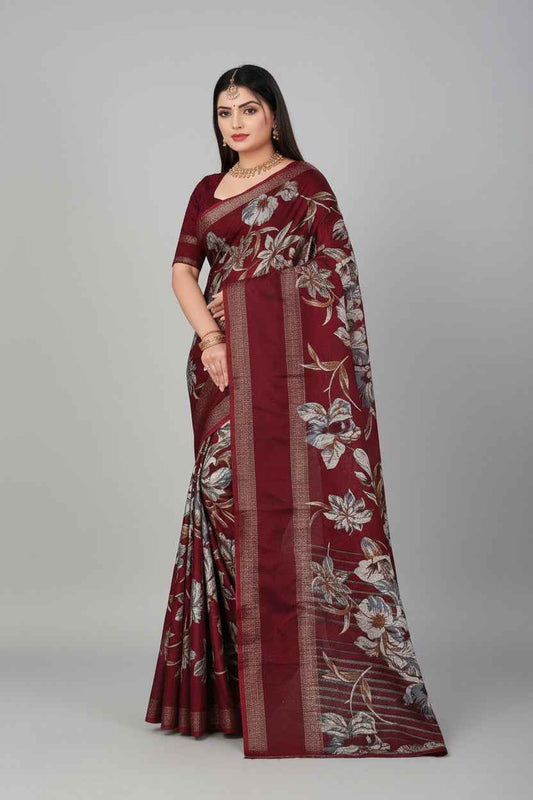 Elevate Your Ethnic Fashion with our Premium Crush Saree - Saree Fusion