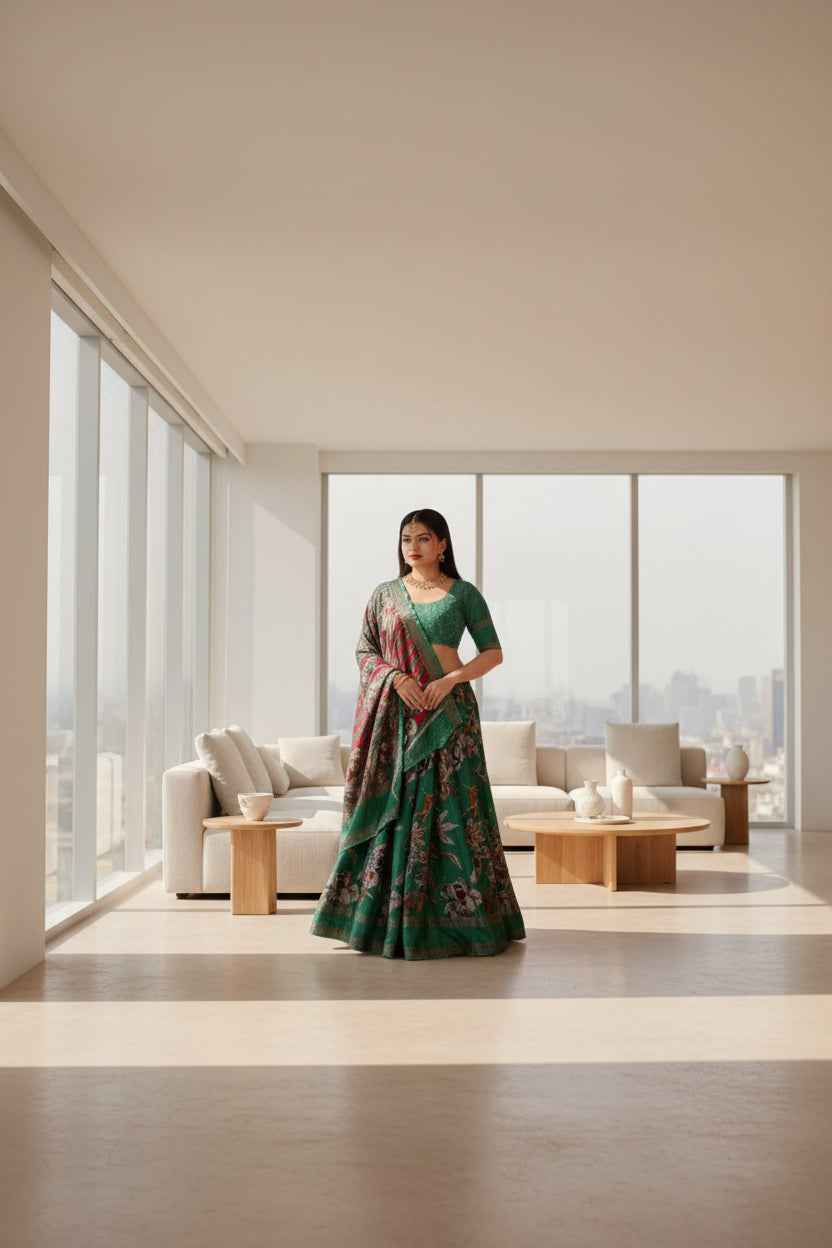 Elevate Your Ethnic Fashion with our Premium Crush Saree - Saree Fusion