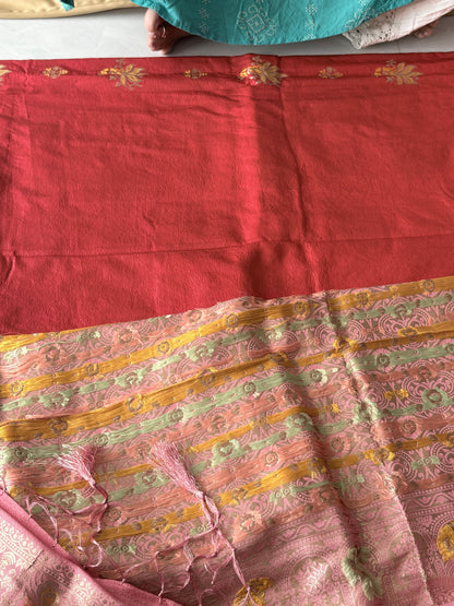 Premium Georgette Saree with Unstitched Blouse Piece