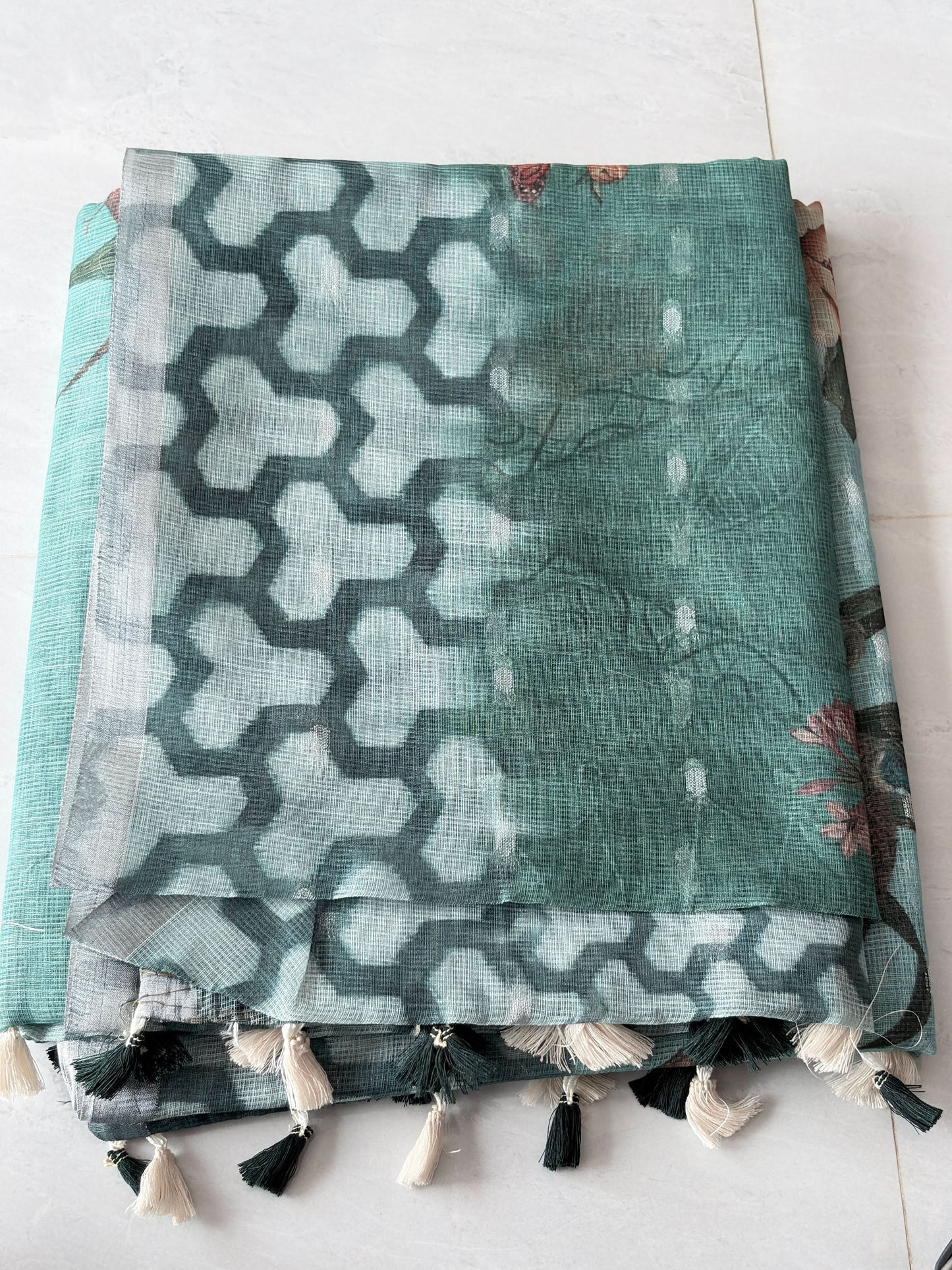 ✨ LINEN JARI BUTTI Saree ✨