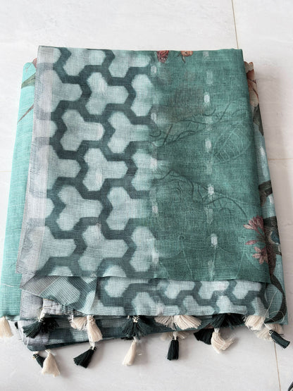 ✨ LINEN JARI BUTTI Saree ✨