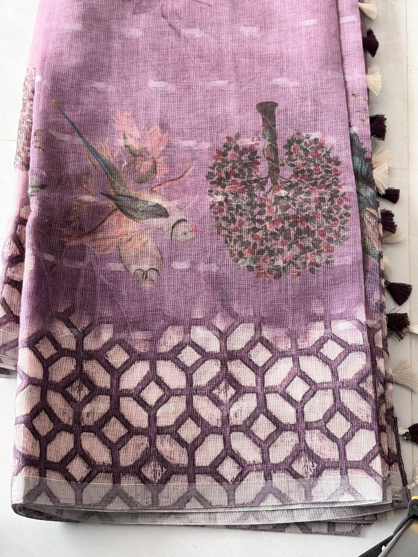 ✨ LINEN JARI BUTTI Saree ✨