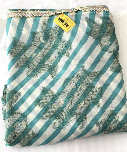 Elegant Gotta Patti Leheriya Saree with Tassel Pallu