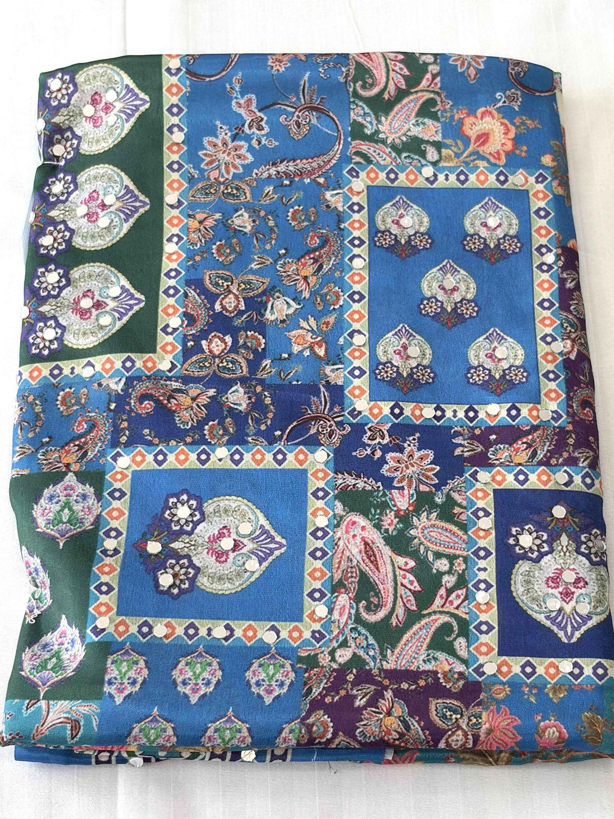 Exquisite Royal Ajrakh Print Crepe Saree for Effortless Elegance - Saree Fusion