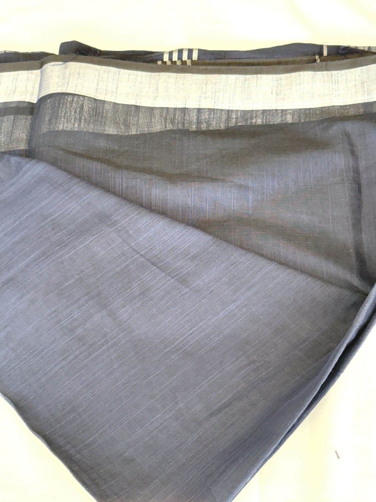 Cotton Silver Jari Saree for Women