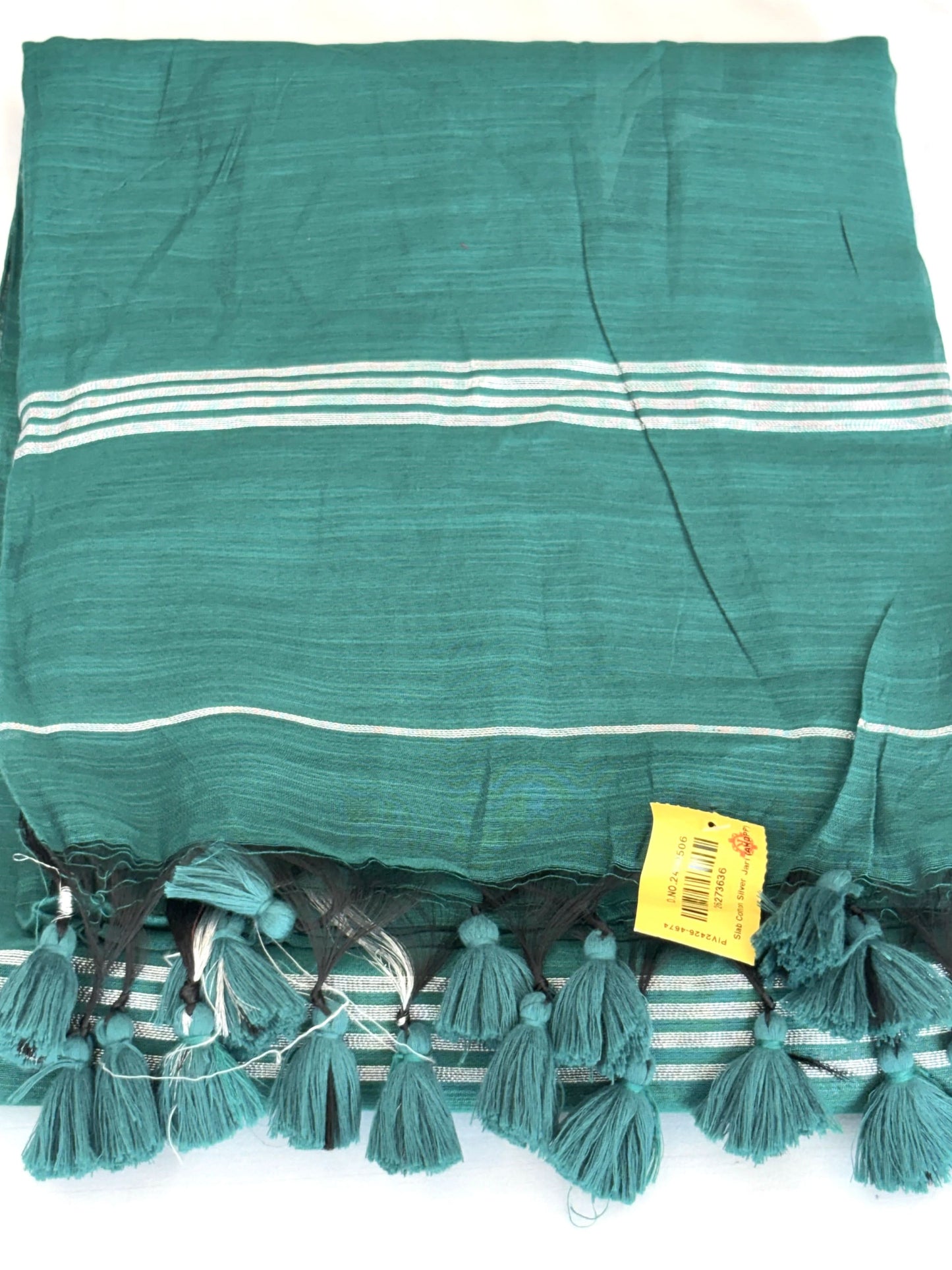 Cotton Silver Jari Saree for Women