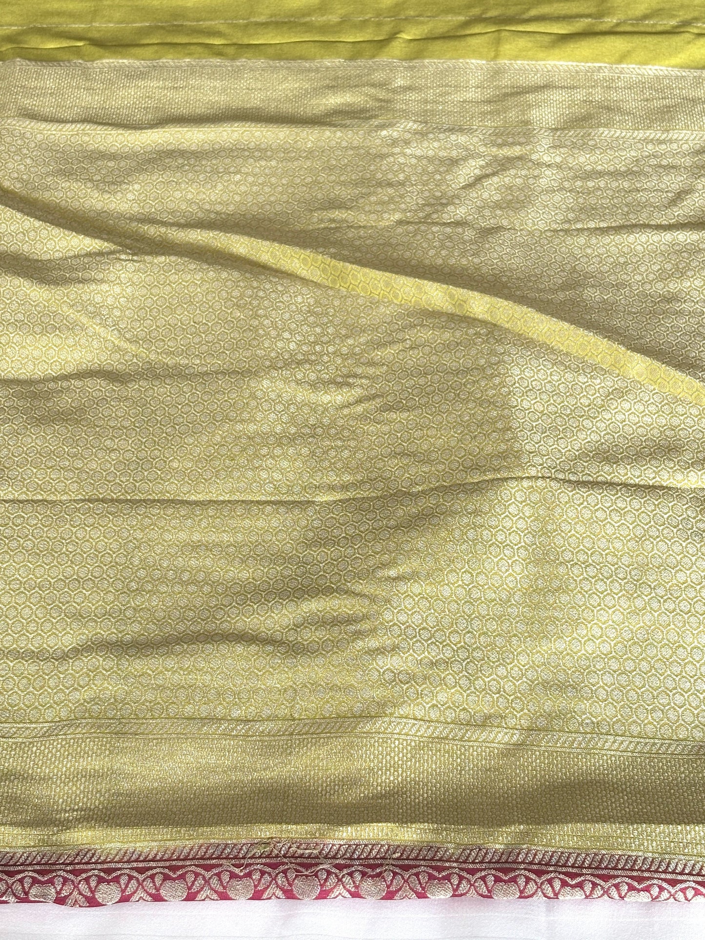 Pink Jamdani Silk Cotton Saree with Golden Zari Checks