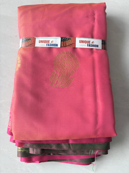 Traditional Banarasi Silk Saree with Zari Butti and Woven Border