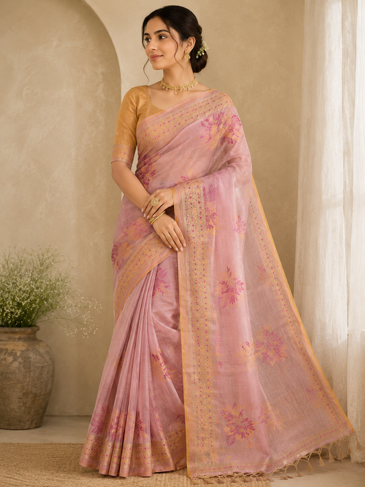 Jamdani Zari Saree