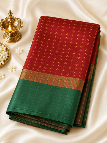 Kanchipuram Pattu Silk Saree with Zari Border