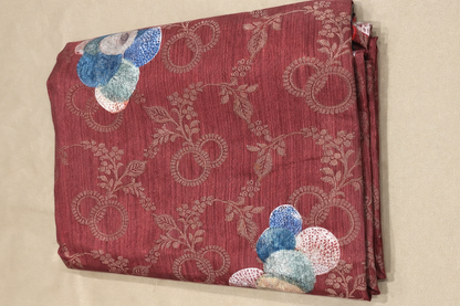 Banarasi Silk Blend Saree with Woven Zari Border & Floral Pallu