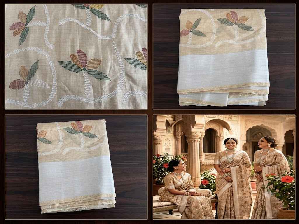Elegant Floral Organza Saree – Elevate Your Style with Timeless Beauty - Saree Fusion