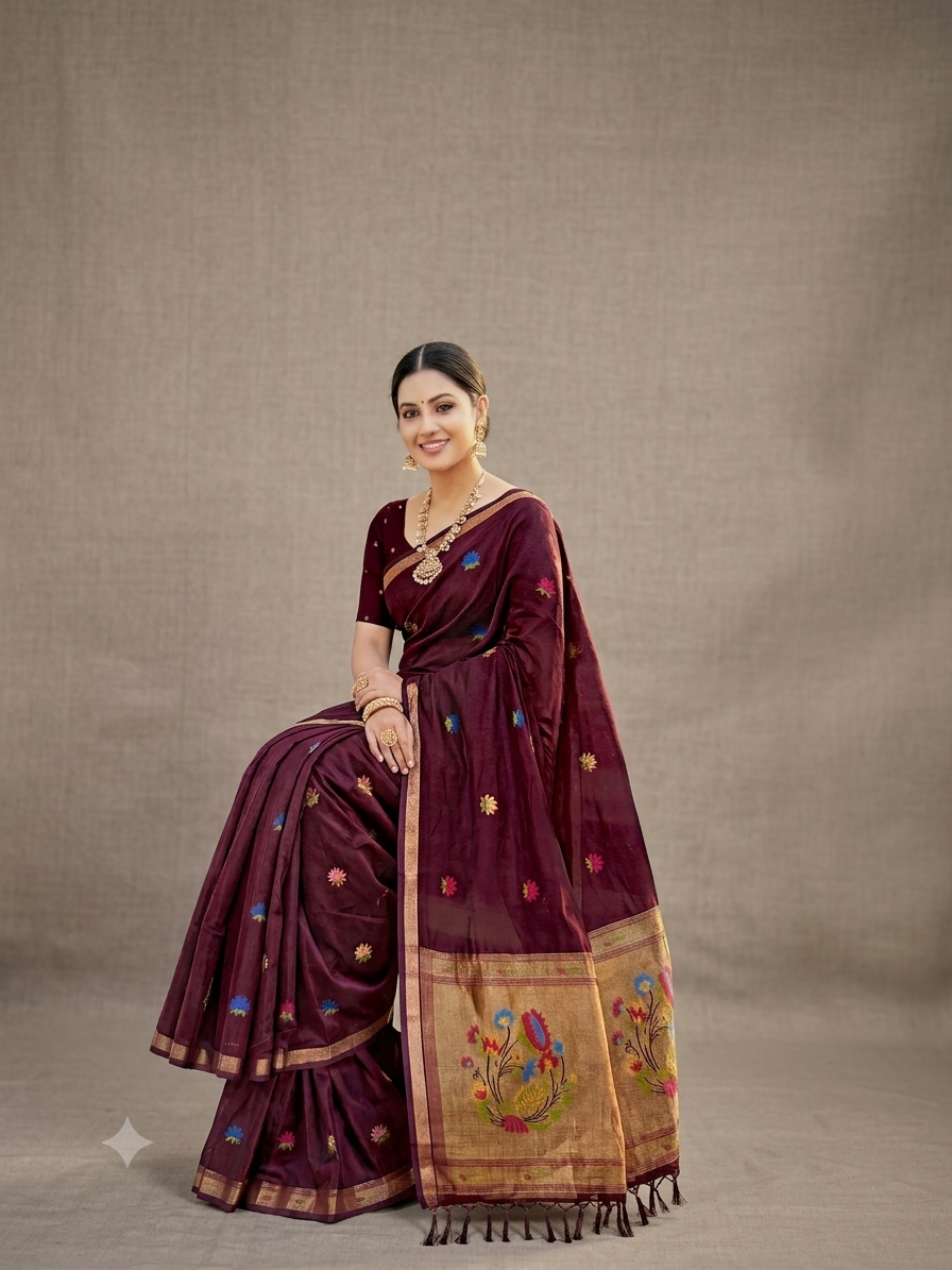 Traditional Paithani Silk Saree