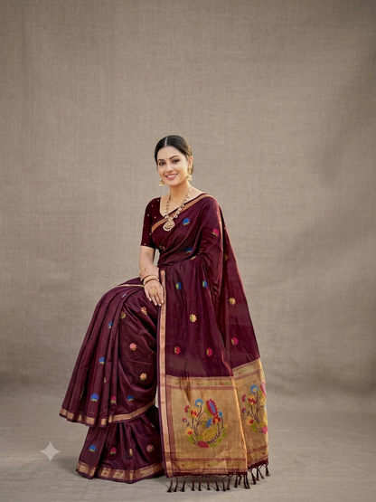 Traditional Paithani Silk Saree