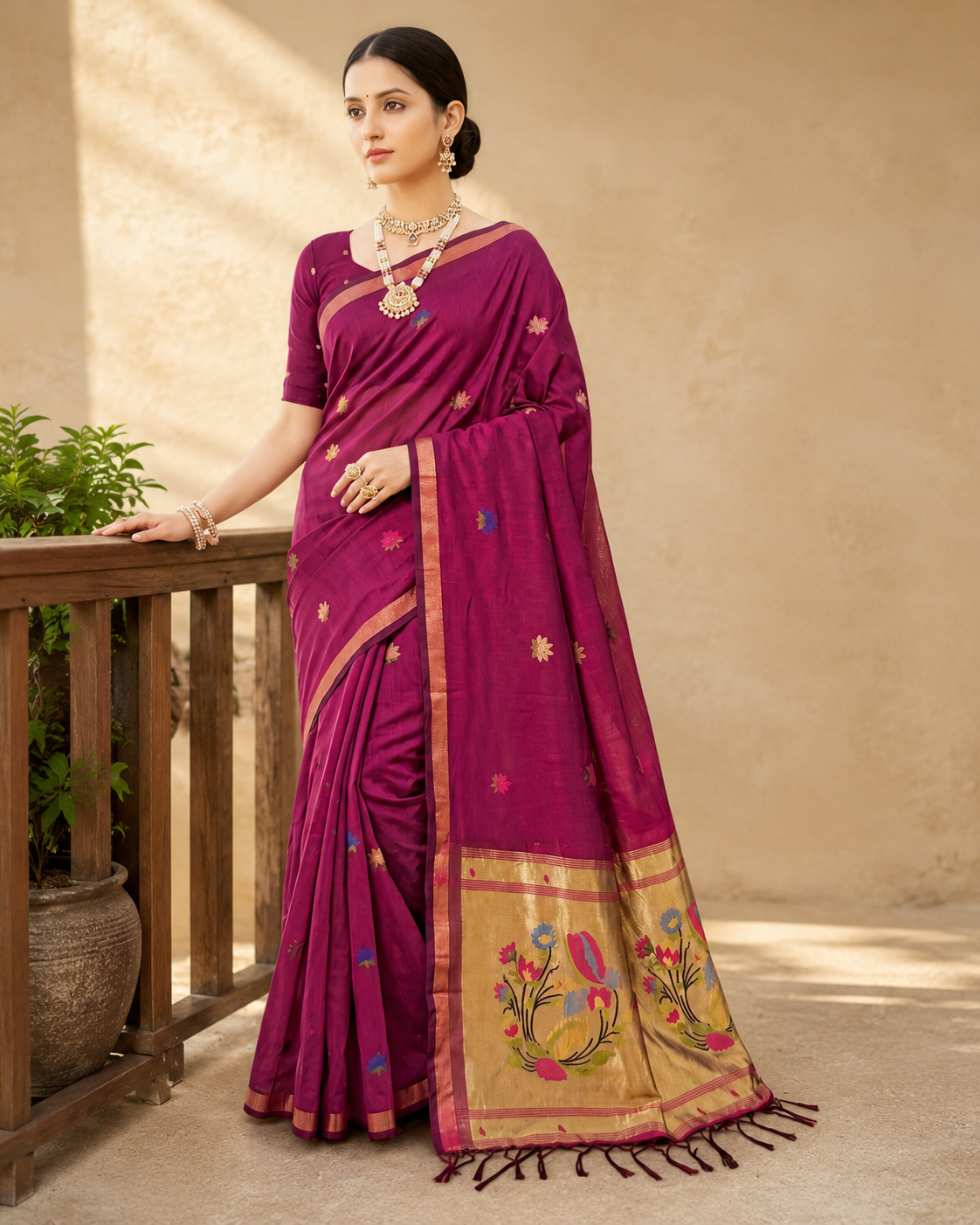 Traditional Paithani Silk Saree