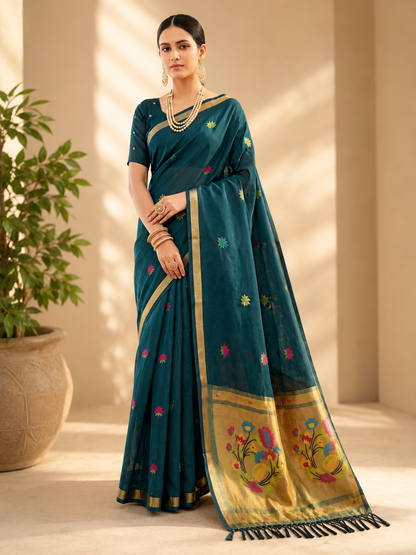 Traditional Paithani Silk Saree