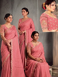 Exquisite Satin Silk Party Wear Saree for Elegant Celebrations - Saree Fusion