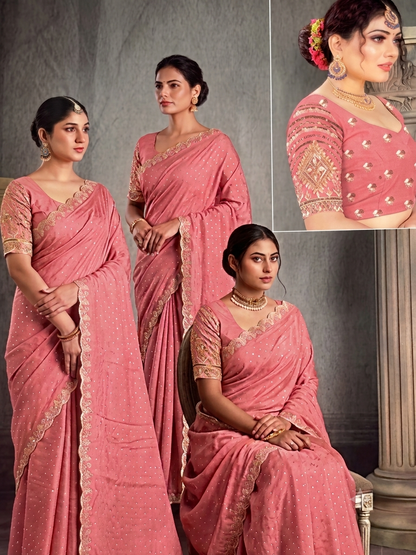 Satin Silk Party Wear Saree