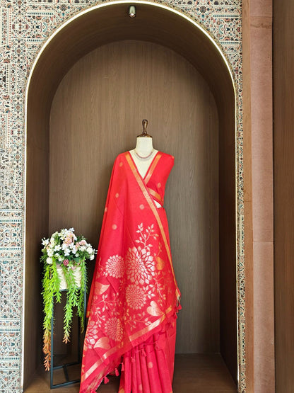 Premium Soft Khadi raw silk saree