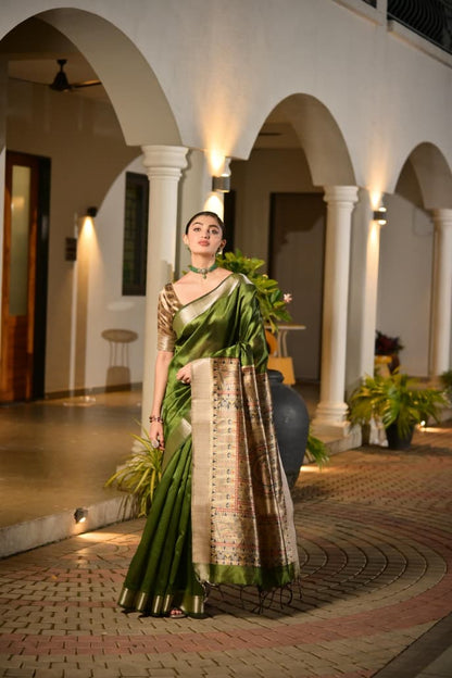 Soft Khadi Raw silk saree