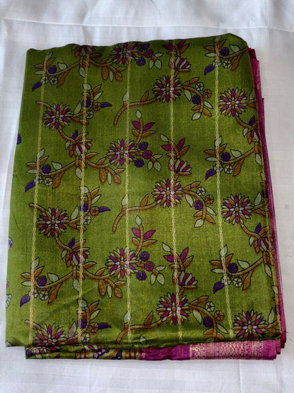 Premium Floral  georgette Silk Saree | Elegant Designer Saree with Rich Border & Pallu