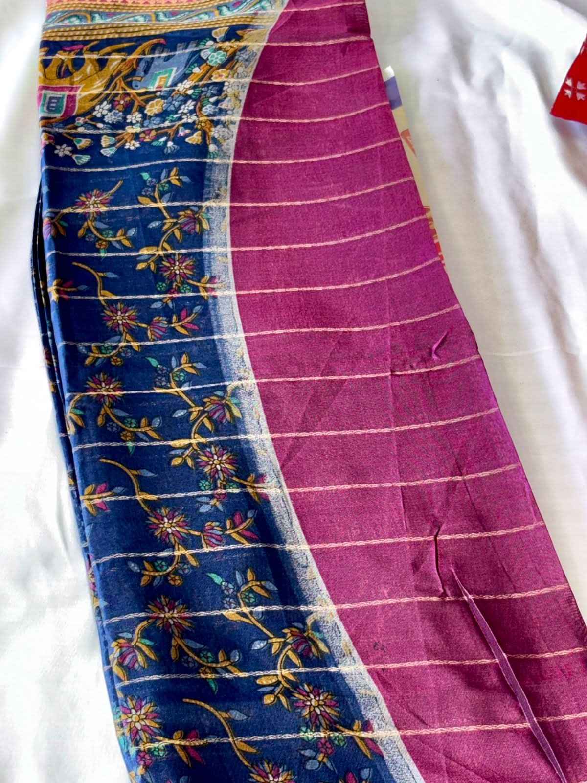 Exquisite Floral Georgette Silk Saree for Effortless Elegance - Saree Fusion