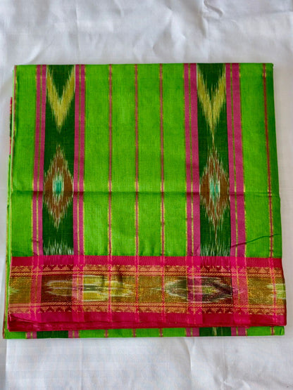 Pochampally Cotton Silk Saree | Elegant Ikat Style Saree with Traditional Weave