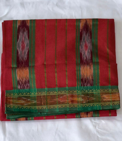 Pochampally Cotton Silk Saree | Elegant Ikat Style Saree with Traditional Weave