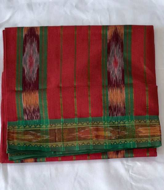 Pochampally Cotton Silk Saree | Elegant Ikat Style Saree with Traditional Weave