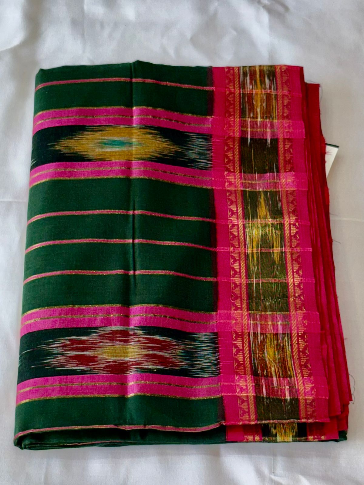 Pochampally Cotton Silk Saree | Elegant Ikat Style Saree with Traditional Weave