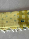 Elevate Your Style with Our Floral Print Linen Cotton Saree - Saree Fusion