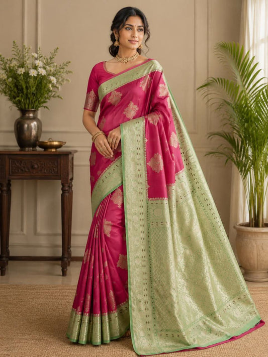 Matka Silk Ethnic Party & Festive Wear Saree